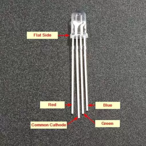 RGB Clear LED Common Cathode 5mm - Image 2