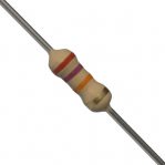 Carbon Resistor 27kΩ 0.25W Through Hole