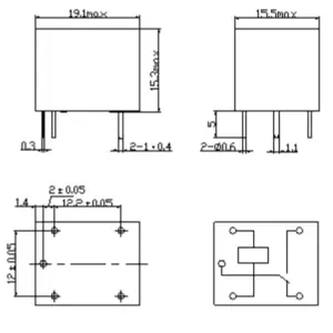 General Purpose Relay SPDT (1 Form C) 6VDC Coil 10A Through Hole 5 Pin - Image 2