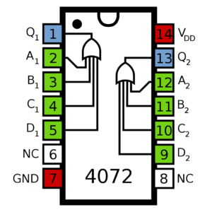 4072 IC Dual 4-Input OR Gate - Image 2