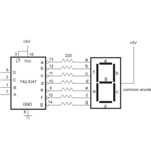 7447 IC BCD to 7-Segment Decoders/Drivers Common Anode - Image 3