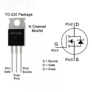 IRF640 N-Channel MOSFET Transistor TO-220 (200V – 0.15Ω – 18A) - Image 2