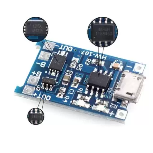 TP4056 Board Module Micro USB Lithium Battery Charger Protection 1A, 5V - Image 3