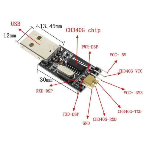 USB to TTL UART Uploader Module CH340 - Image 6