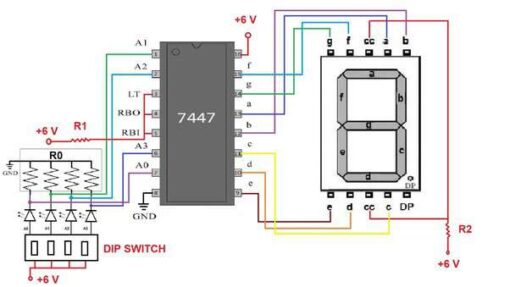 7447 IC BCD to 7-Segment Decoders/Drivers Common Anode - Image 4