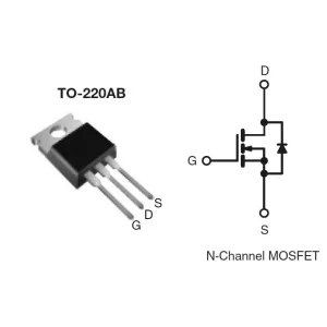 IRF9530 P-Channel Power MOSFET TO-220 (14A-100V-0.2Ω) - Image 2