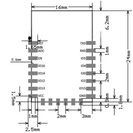 WiFi ESP8266-12-F Serial TTL Module - Image 4