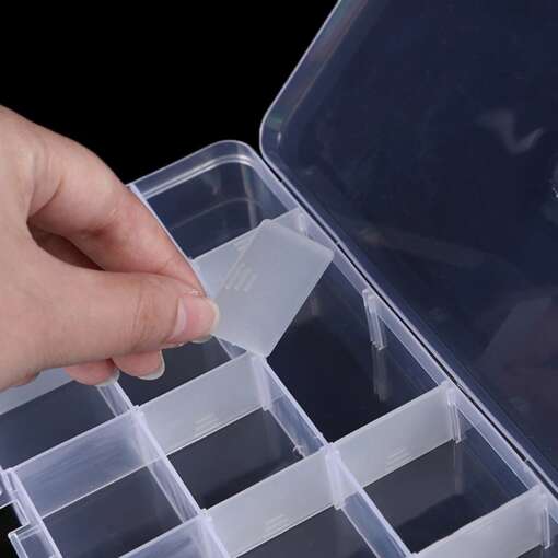 Clear Plastic Box (15 Grids) - Image 5