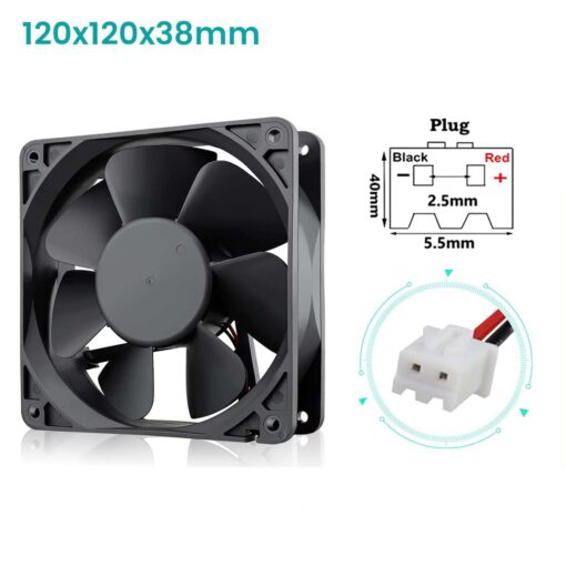 DC Fan 12V (120x120x38mm) - Image 4