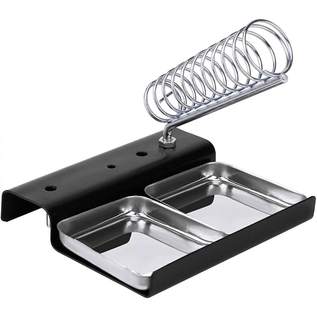 Soldering Iron Stand Dual-Compartment 100x110x23mm