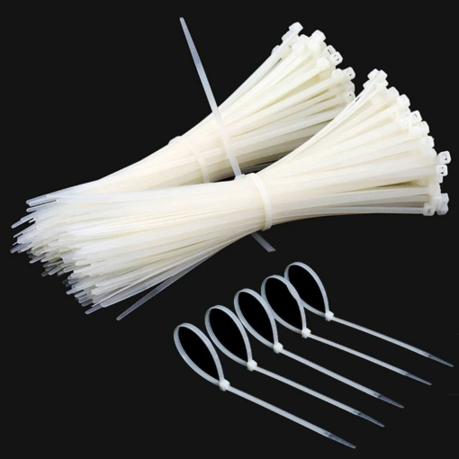 White 100 PCS Nylon Cable Tie (3.6x200)mm