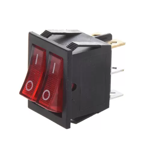 Dual SPST ON/OFF Switch 16A/250V 20A/125V AC 6Pin KCD8-212N