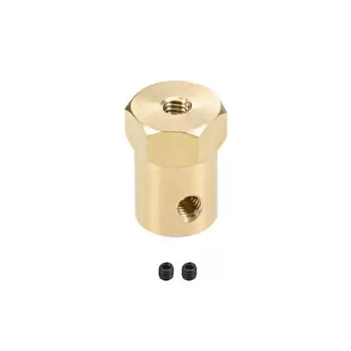 Hex Coupler For DC Geared Motor 4mm - Image 3