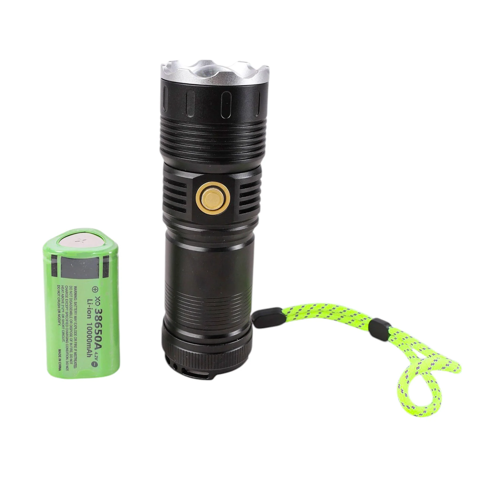 LED Camping USB Rechargeable Flashlight 10W 3 Modes - Image 2
