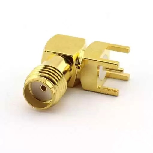 SMA Female Connector Right Angled Through-Hole for PCB Mount