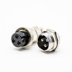 GX16 3-Pin Metal (Male/Female) Chassis Connector