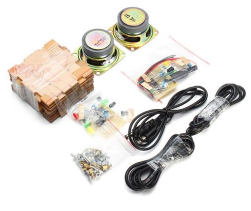 Mini Electronic Transparent Stereo Speaker Box (DIY Kit)