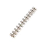 Terminal Block Strip U-Type White 380V/10A 12 Position 2 Row 10mm Pitch