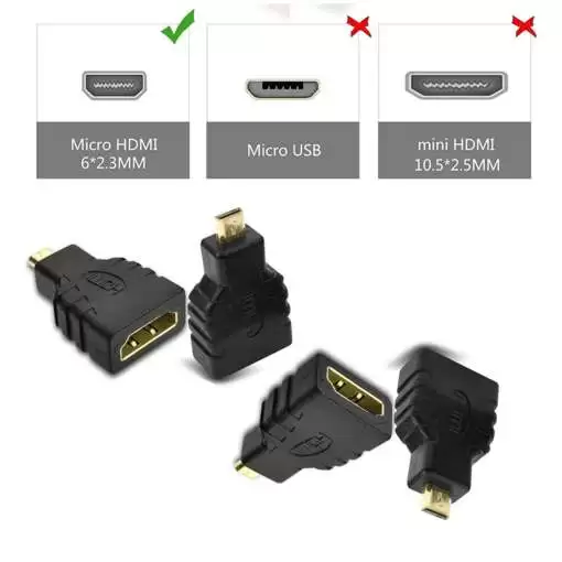 Micro HDMI Male to HDMI Female Adapter - Image 5