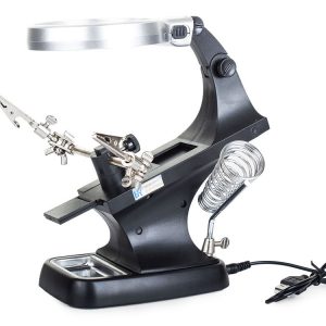 Multifunctional LED Helping Third Hand Magnifying PCB & Soldering Iron Stand TH-7023(B) - Image 2
