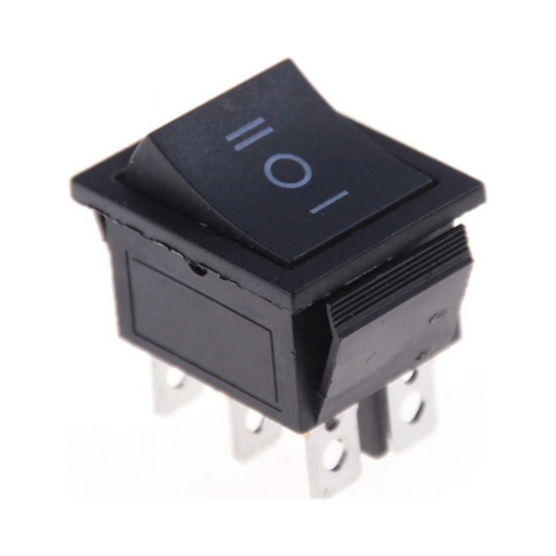 Rocker Switch On-Off-On 16A 250VAC KCD4 6 Pin Dim: 25x21mm - Image 6