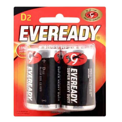 EVEREADY 1.5V Super Heavy Duty D Size Battery (2Pcs)