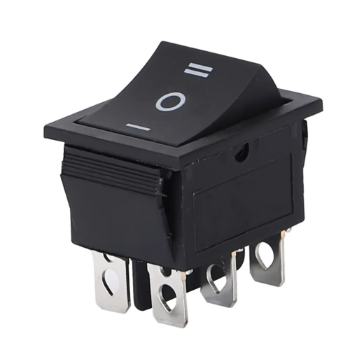 Rocker Switch On-Off-On 16A 250VAC KCD4 6 Pin Dim: 25x21mm