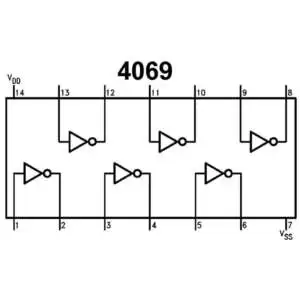 4069 IC Hex Inverter/NOT Gate DIP-14 - Image 2