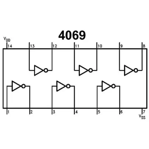 4069 IC Hex Inverter/NOT Gate DIP-14 - Image 2