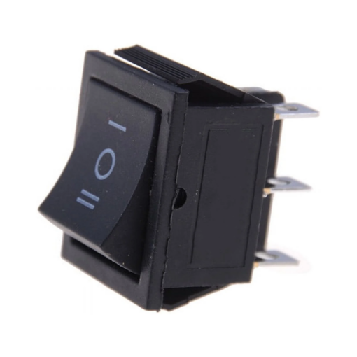 Rocker Switch On-Off-On 16A 250VAC KCD4 6 Pin Dim: 25x21mm - Image 2