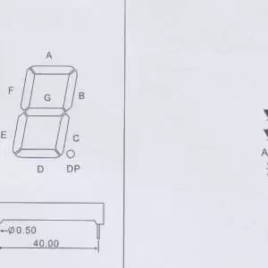 Single Digit 7 Segment Red Led Display 1.5 inch 15BS Common Anode - Image 6
