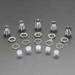 LED Holder 5mm Chromed Metal Narrow Bevel (5 Pcs)