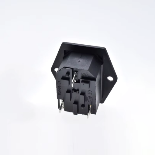 Panel Mount AC Power Male Socket With Fuse Compartment And ON/OFF Switch - Image 3