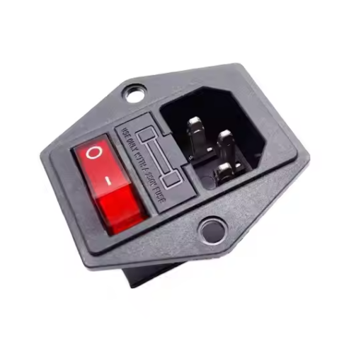 Panel Mount AC Power Male Socket With Fuse Compartment And ON/OFF Switch - Image 2