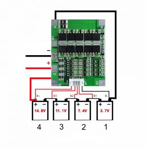 Lithium Battery Charger Protection Board BMS 4S 30A 14.8V - Image 2