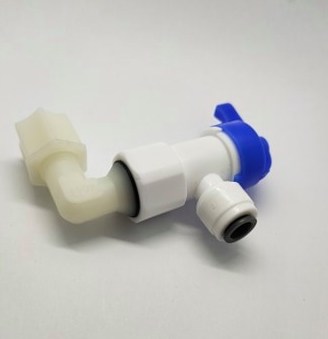 Water Stopcock With Elbow Connector 6mm