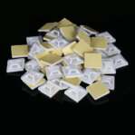 White Nylon Self Adhesive Cable Tie Base Mount 20mmX20mm 10Pcs