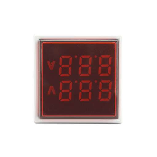 Voltmeter Ammeter Display AD101-22VAMS (Red) Square Shape - Image 3