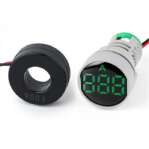 AD22-22AM Round Shape Ammeter Green Display