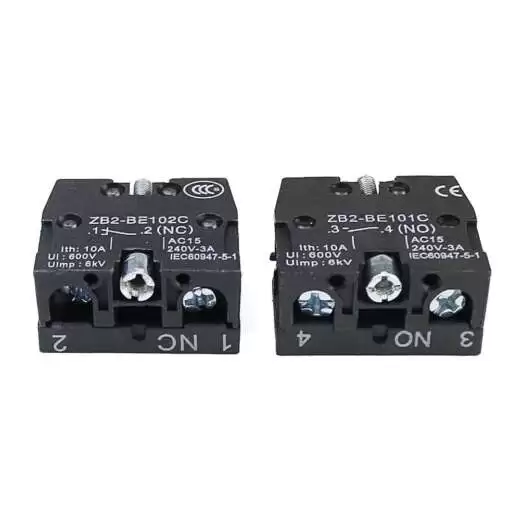ZB2BE101 Contact Block 2-Position Latching NO/NC contact - Image 3