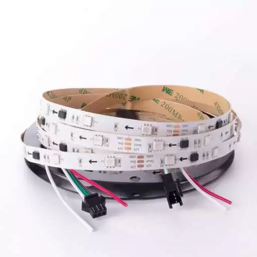 WS2811 Addressable Non-Waterproof RGB LED Strip 60leds/m DC12V 5 Meter