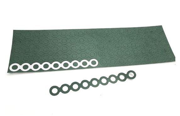 18650 Battery Insulation Paper Hollow Pack 10S (Hole)