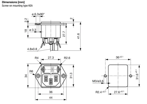 AC Power Plug With Fuse 10A 250V - Image 5