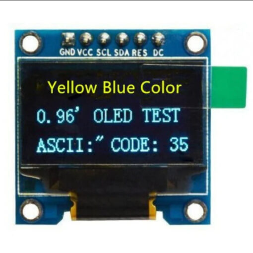 OLED Display I2C 4 Pin 0.96″- Yellow & Blue Characters - Image 3