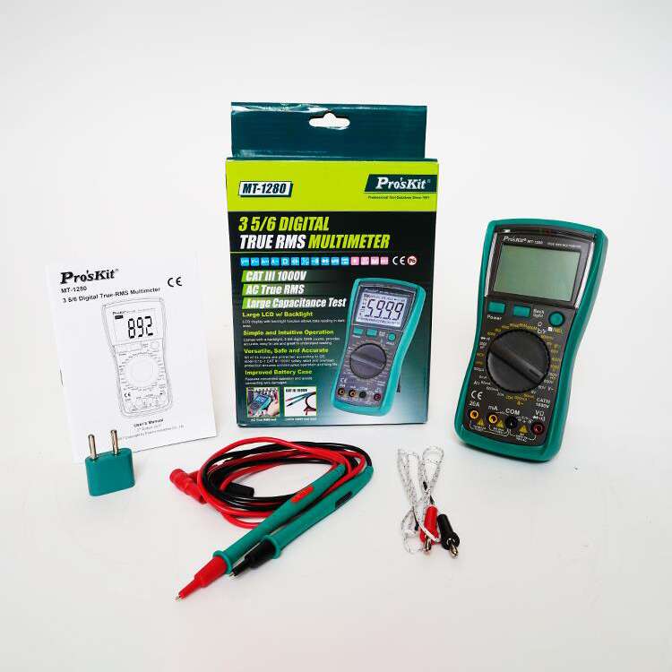 Pro’sKit MT-1280 3 5/6 Digital TRUE RMS Multimeter - Image 2