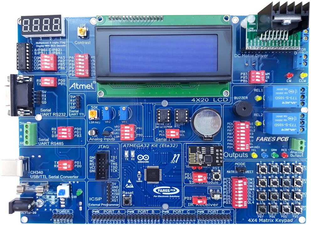 Atmel AVR Development Atmega32 Kit (Eta32) | Makers Electronics