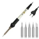 XCY 908 Soldering Iron 60W With Temp Control 200°C To 450°C + 5 Tips
