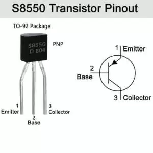 S8550 PNP Transistor 25V 625mW 500mA TO-92 - Image 2