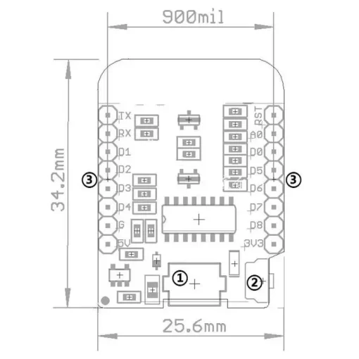 D1 Mini Node Mcu Lua Wifi ESP8266 Wemos Development Board - Image 6