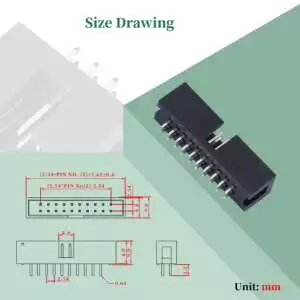 IDC FC-20 Male Connector for PCB 20 pin - Image 5